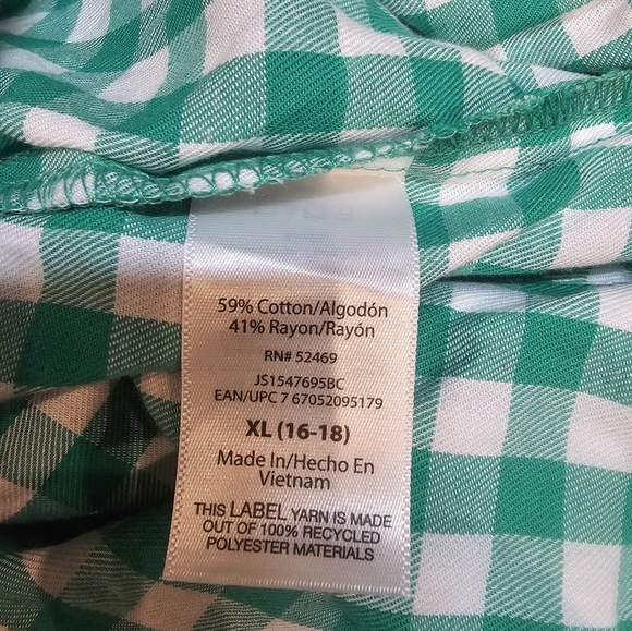 NWT Joyspun Green Gingham Sleep Shorts Size XL (16–18) – Cotton Rayon Lounge Pj - Picture 7 of 7